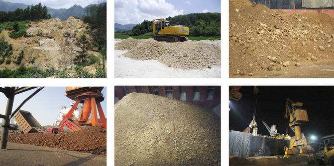Extraction de baryte, manutention des matières premières et production