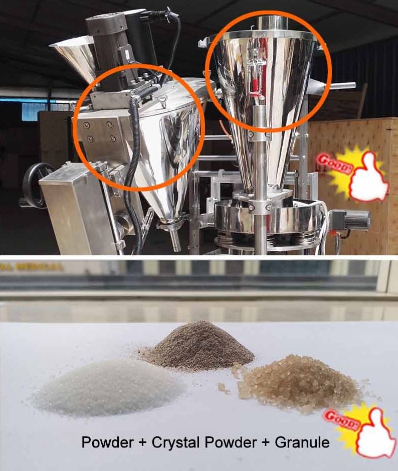 Systèmes de dosage à vis et volumétrique avec échantillons de poudre et de granulés