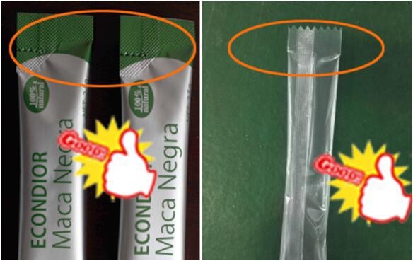 Exemples de sticks scellés et découpés