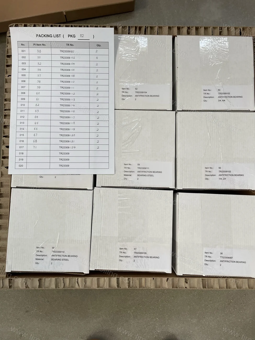 Roulement de remplacement BBTD, BBS et CD8 02
