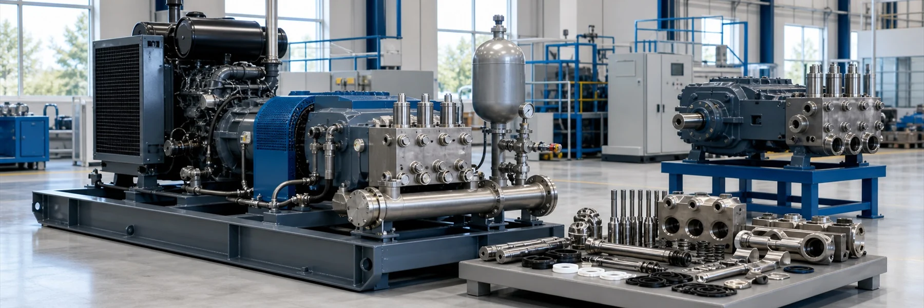 Bannière : pompes à pistons plongeurs et pièces compatibles NOV et Weatherford