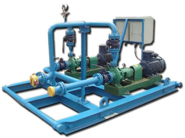 Skid de pompe centrifuge de transfert de pétrole